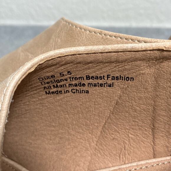 Beast Carter bootie‎ boots mule tan slip ons work shoes flats new size 5.5 - Picture 6 of 9